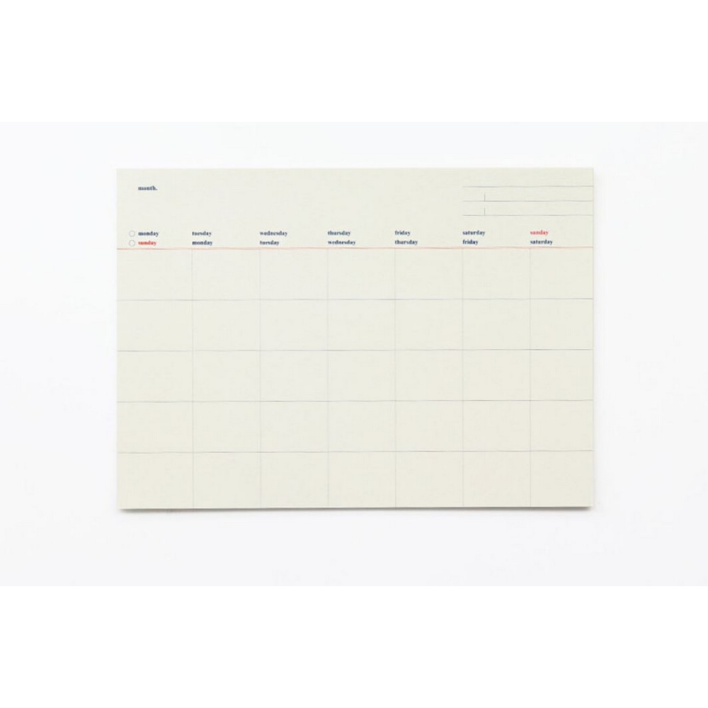 Monthly Sheet A5 - undatiert